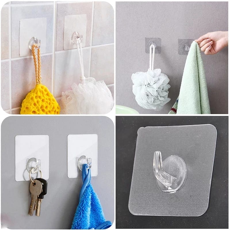 Transparent Wall Hanger, Punch-free Invisible Wall Hook, Strong Adhesive Seamless Wall Hooks Transparent Wall Hanger, Punch-free Invisible Wall Hook, Strong Adhesive Seamless Wall Hooks